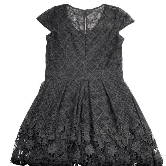 COMPTOIR DES COTONNIERS Lace Black Fit & Flare Dress Sz XXS - Picture 12 of 15